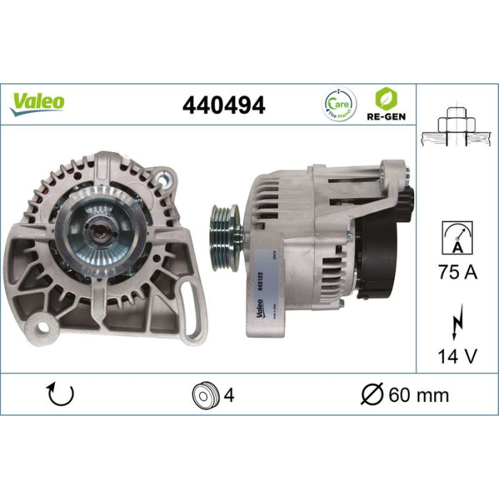 Valeo Lichtmaschine 440494 Valeo Lichtmaschine 440494