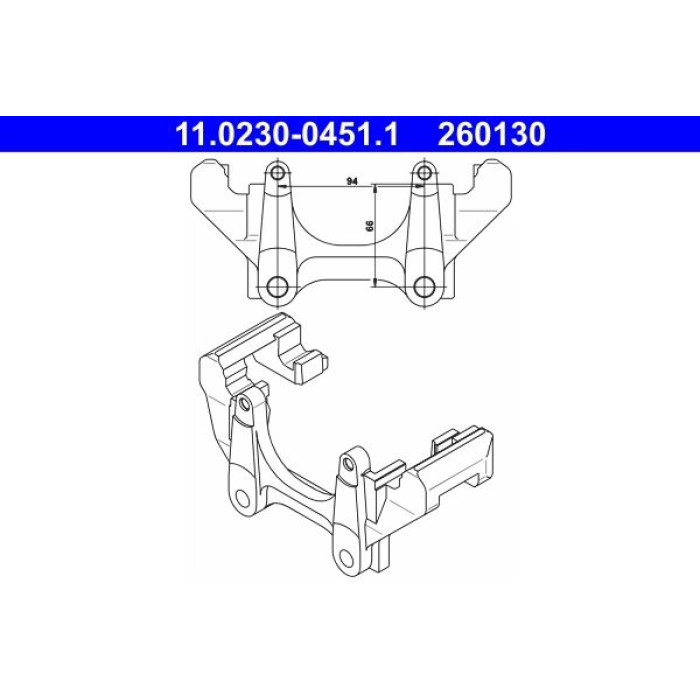 ATE Halter, Bremssattel 11.0230-0451.1 ATE Halter, Bremssattel 11.0230-0451.1