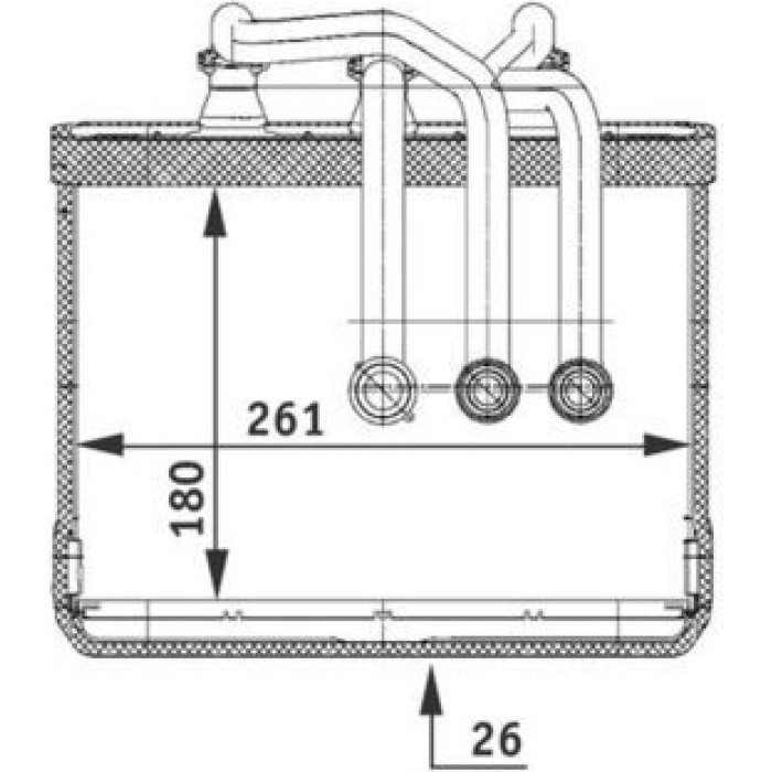 MAHLE Wärmetauscher, Innenraumheizung AH 80 000P MAHLE Wärmetauscher, Innenraumheizung AH 80 000P