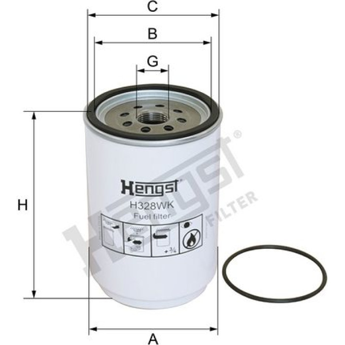 H328WK HENGST FILTER Kraftstofffilter H328WK H328WK HENGST FILTER Kraftstofffilter H328WK