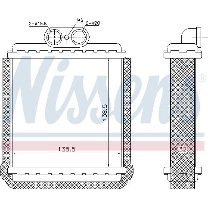 Nissens Heizungskühler PKW 73751 Nissens Heizungskühler PKW 73751