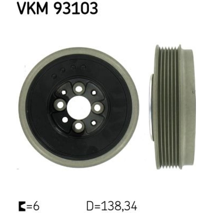 SKF Kurbelwellenriemenscheibe VKM 93103 SKF Kurbelwellenriemenscheibe VKM 93103