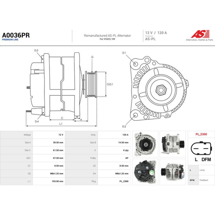 AS-PL Generator A0036PR AS-PL Generator A0036PR