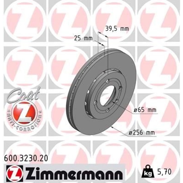 Zimmermann Bremsscheibe 600.3230.20 Zimmermann Bremsscheibe 600.3230.20