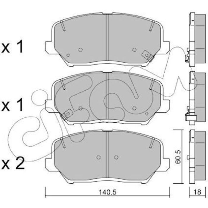 CIFAM Bremsbelagsatz, Scheibenbremse 822-997-0 CIFAM Bremsbelagsatz, Scheibenbremse 822-997-0