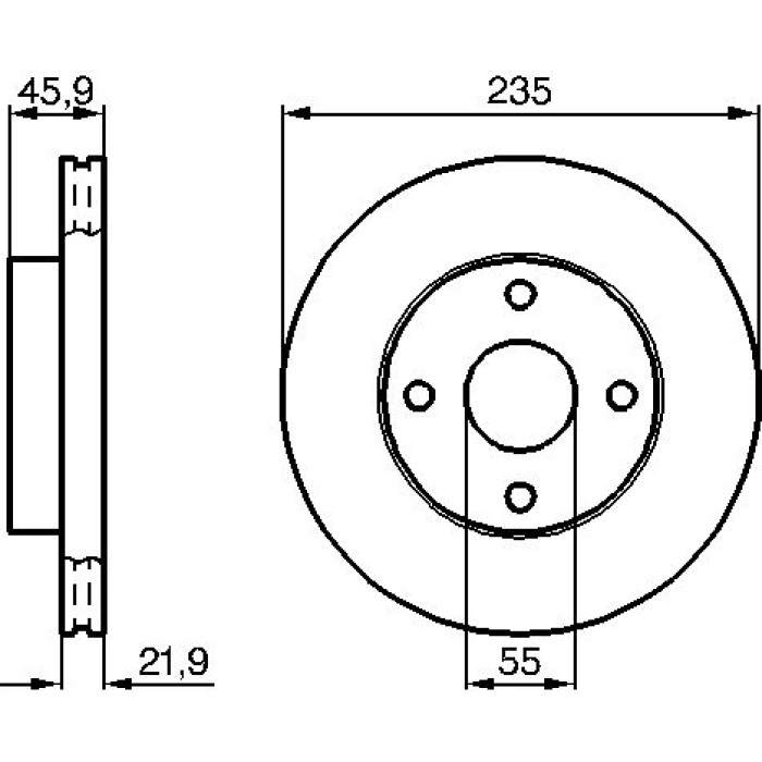 Bosch Bremsscheibe Vorderachse 0 986 478 787 Bosch Bremsscheibe Vorderachse 0 986 478 787