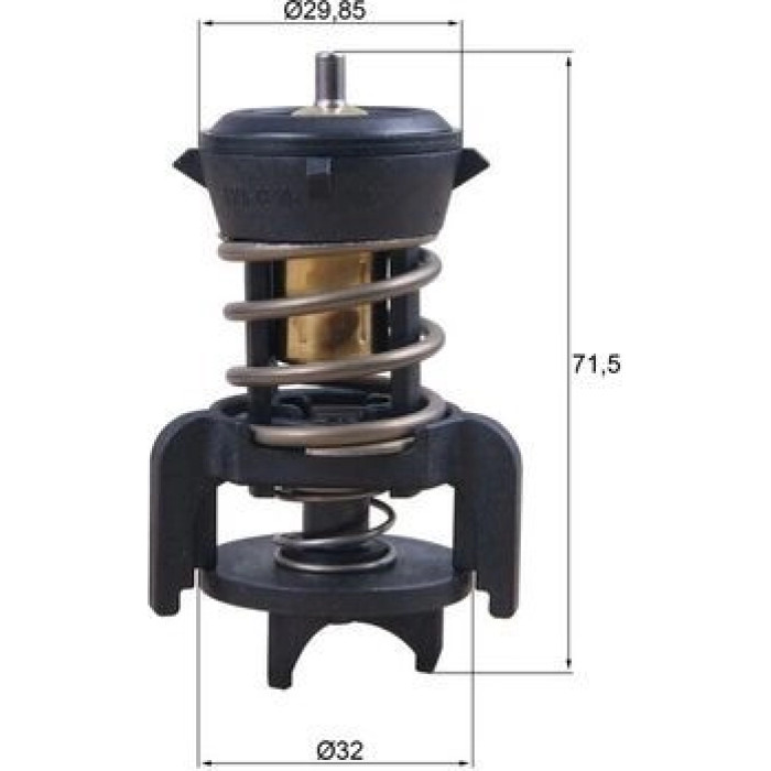 Thermostateinsatz mit Dichtung TX 251 94D Thermostateinsatz mit Dichtung TX 251 94D