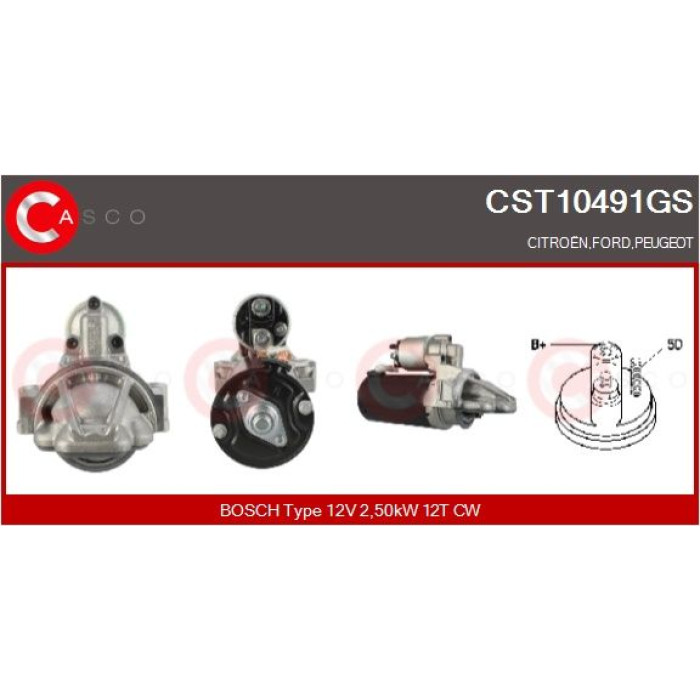 CASCO Anlasser CST10491GS CASCO Anlasser CST10491GS