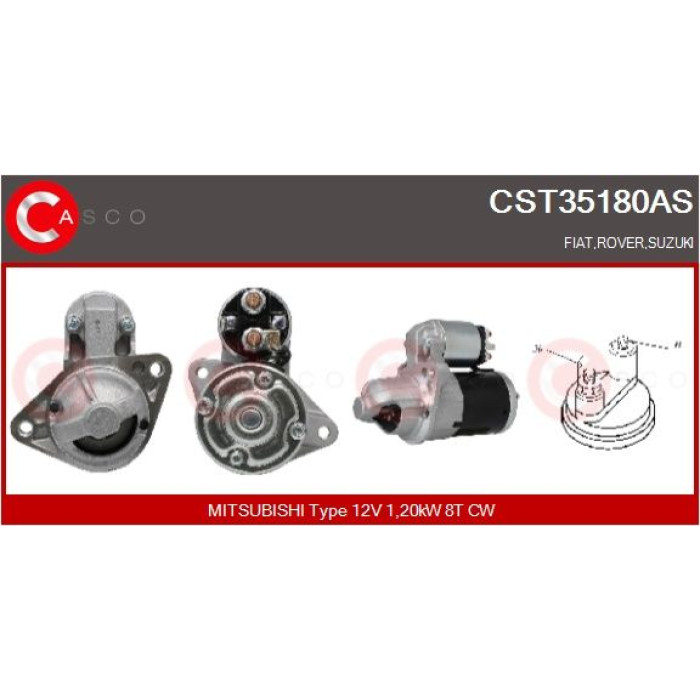 CASCO Anlasser CST35180AS CASCO Anlasser CST35180AS