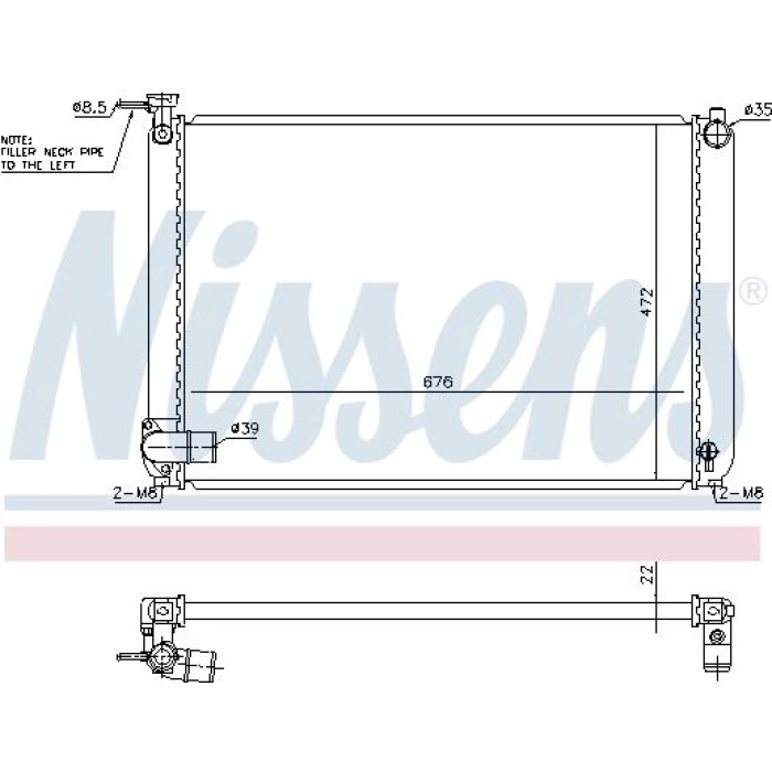 Nissens Wasserkühler PKW 646829 Nissens Wasserkühler PKW 646829