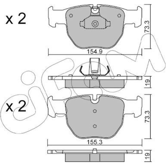 CIFAM Bremsbelagsatz, Scheibenbremse 822-598-0 CIFAM Bremsbelagsatz, Scheibenbremse 822-598-0