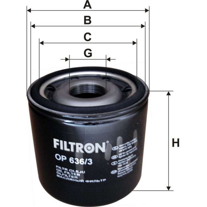 Filtron Ölfilter OP 636/3 Filtron Ölfilter OP 636/3