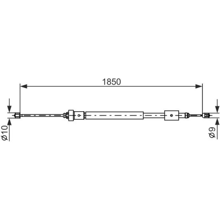 Bosch Handbremsseil rechts 1987477595 Bosch Handbremsseil rechts 1987477595