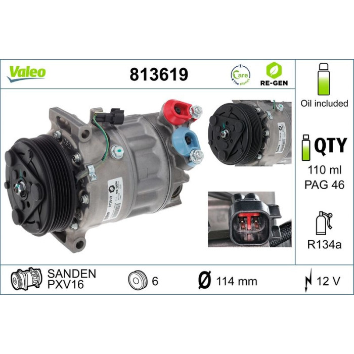 Valeo Klimakompressor 813619 Valeo Klimakompressor 813619