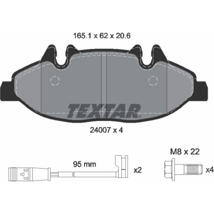 Textar Bremsbelagsatz 2400701 Textar Bremsbelagsatz 2400701