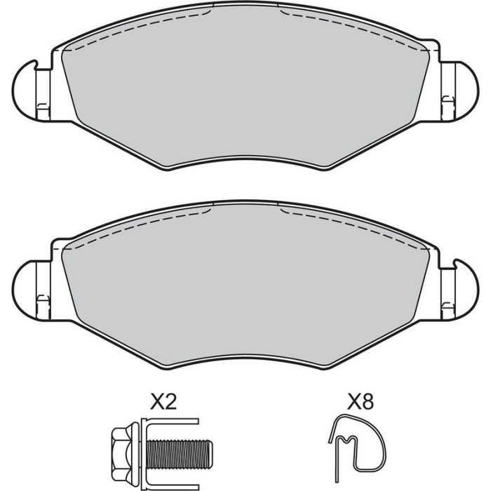 Valeo Bremsbelagsatz 598461 Valeo Bremsbelagsatz 598461