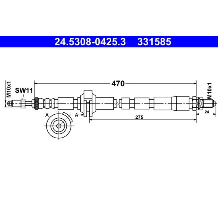 ATE Bremsschlauch 24.5308-0425.3 ATE Bremsschlauch 24.5308-0425.3