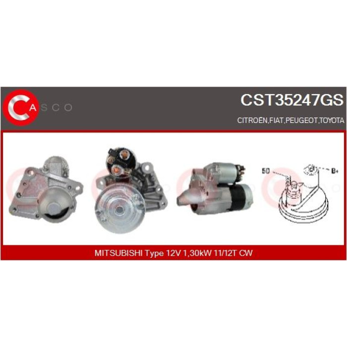 CASCO Anlasser CST35247GS CASCO Anlasser CST35247GS