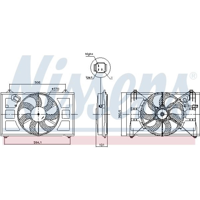 Nissens Kühlerlüfter PKW 850053 Nissens Kühlerlüfter PKW 850053