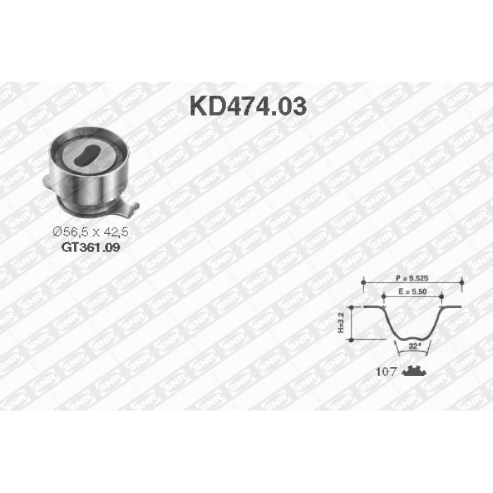 SNR Zahnriemensatz KD474.03 SNR Zahnriemensatz KD474.03