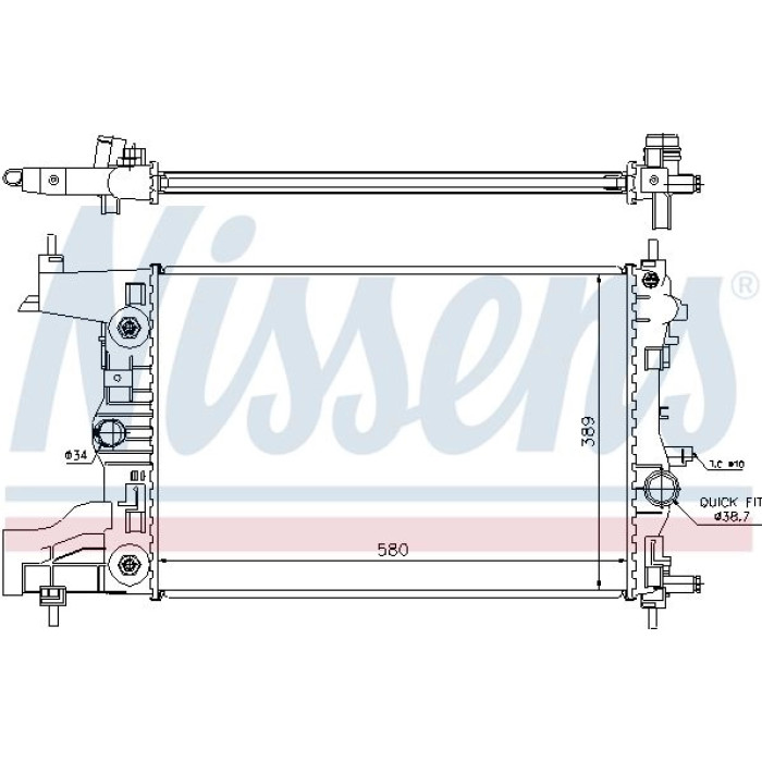Nissens Wasserkühler PKW 630728 Nissens Wasserkühler PKW 630728