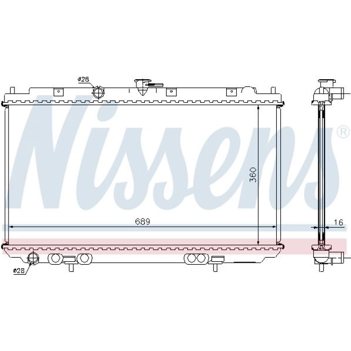 Nissens Wasserkühler PKW 67344A Nissens Wasserkühler PKW 67344A