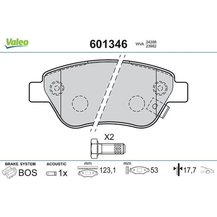 Valeo Bremsbelagsatz 601346