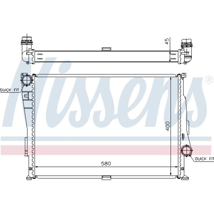 Nissens Wasserkühler PKW 60806 Nissens Wasserkühler PKW 60806