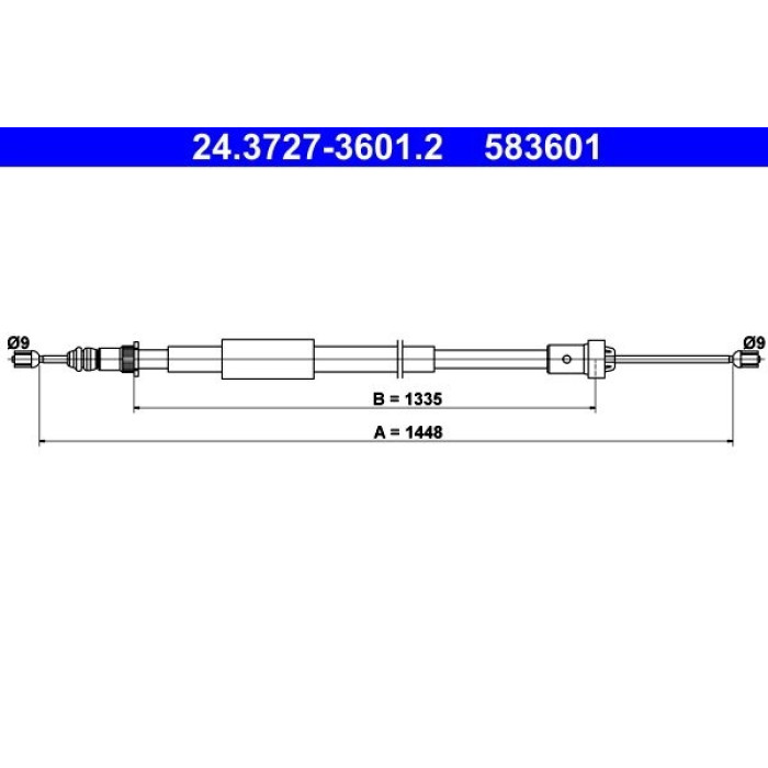 ATE Handbremsseil 24.3727-3601.2 ATE Handbremsseil 24.3727-3601.2