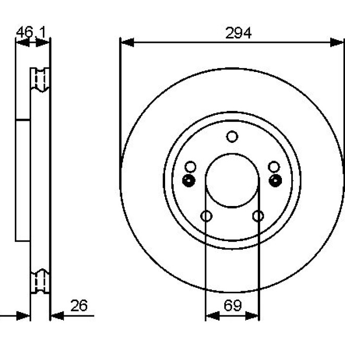 Bosch Bremsscheibe Vorderachse 0 986 479 434