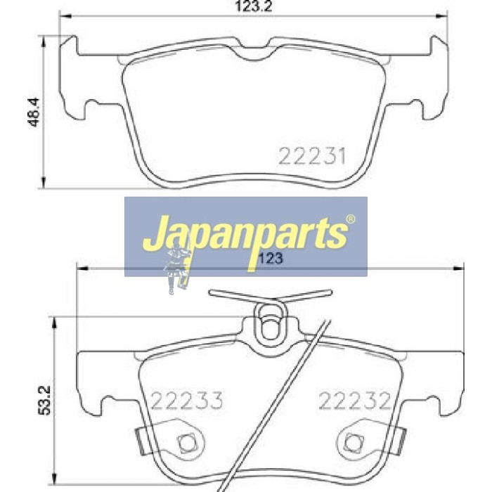 Japanparts Bremsbeläge PP-0300AF Japanparts Bremsbeläge PP-0300AF