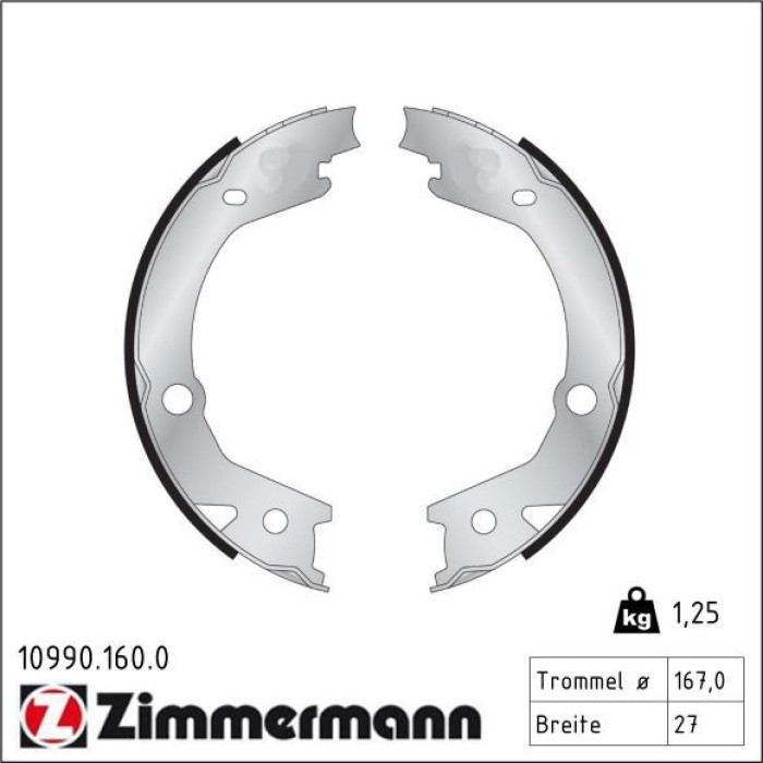 10990.160.0 ZIMMERMANN Bremsbackensatz, Feststellbremse 10990.160.0 10990.160.0 ZIMMERMANN Bremsbackensatz, Feststellbremse 10990.160.0