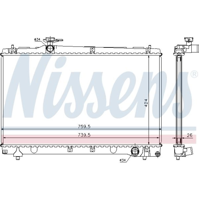 Nissens Wasserkühler PKW 64670A
