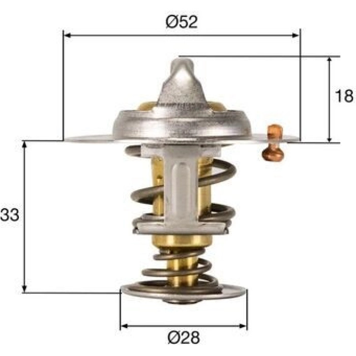 Thermostateinsatz mit Dichtung TX 327 92D Thermostateinsatz mit Dichtung TX 327 92D