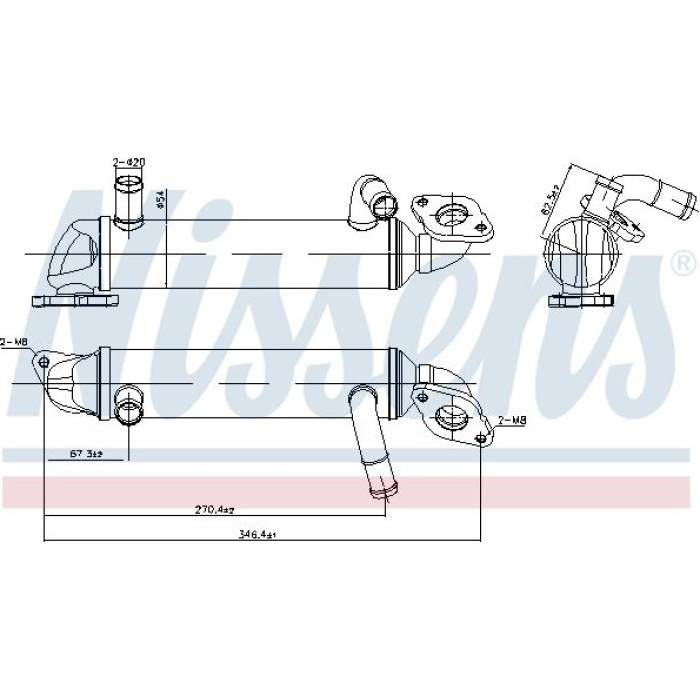 Nissens AGR-Kühler 989396 Nissens AGR-Kühler 989396