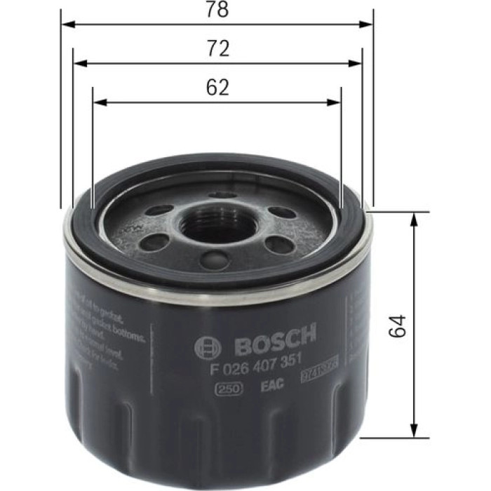 Bosch Ölfilter F 026 407 351 Bosch Ölfilter F 026 407 351