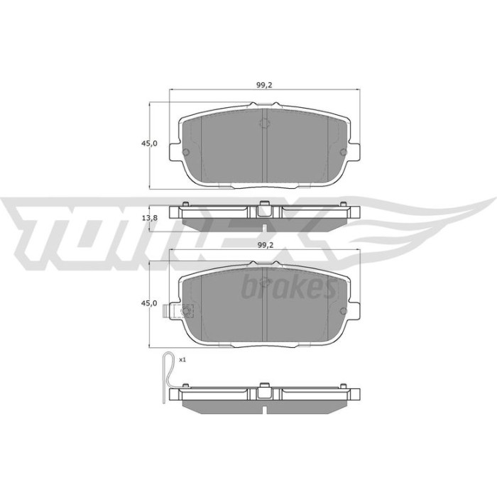 TOMEX brakes Bremsbelagsatz, Scheibenbremse TX 19-03 TOMEX brakes Bremsbelagsatz, Scheibenbremse TX 19-03