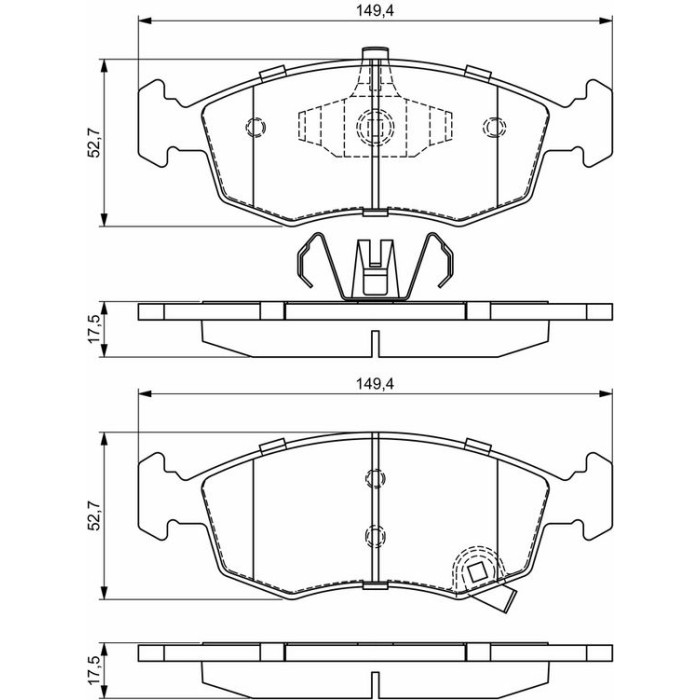 Bosch Bremsbelagsatz 0 986 494 687 Bosch Bremsbelagsatz 0 986 494 687