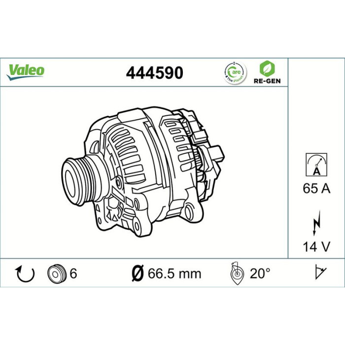 Valeo Lichtmaschine 444590 Valeo Lichtmaschine 444590