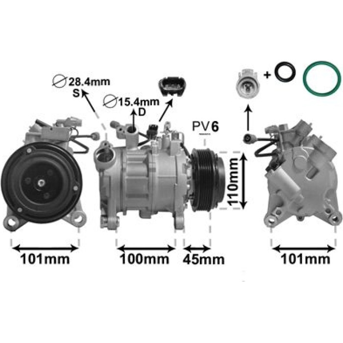 Van Wezel Klimakompressor 0600K499 Van Wezel Klimakompressor 0600K499