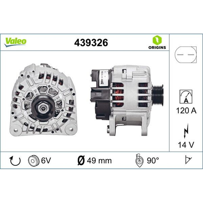 439326 Valeo Lichtmaschine 439326 439326 Valeo Lichtmaschine 439326