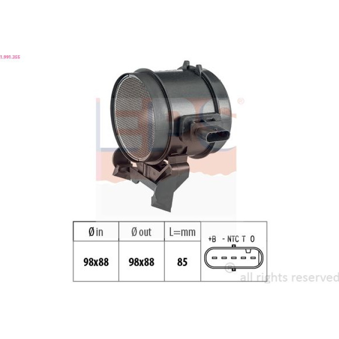 EPS Luftmassenmesser Luftmengenmesser 1.991.355 EPS Luftmassenmesser Luftmengenmesser 1.991.355