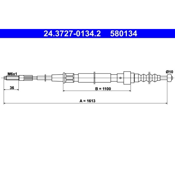 ATE Handbremsseil 24.3727-0134.2 ATE Handbremsseil 24.3727-0134.2