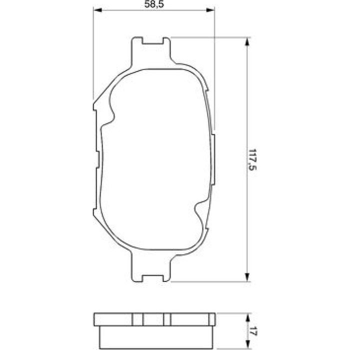 Bosch Bremsbelagsatz 0 986 424 808