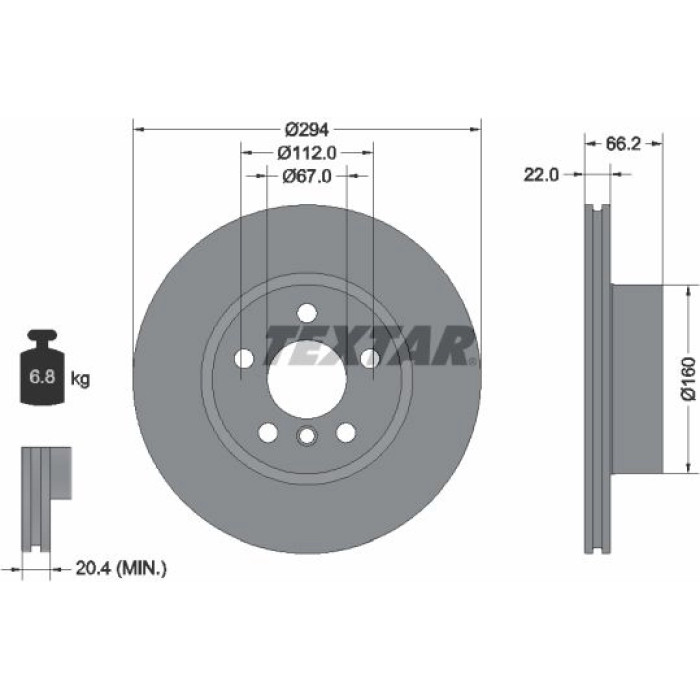 Textar Bremsscheibe 92327005 Textar Bremsscheibe 92327005