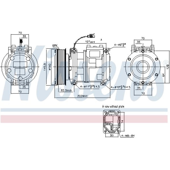 Nissens Klimakompressor Traktor 890901