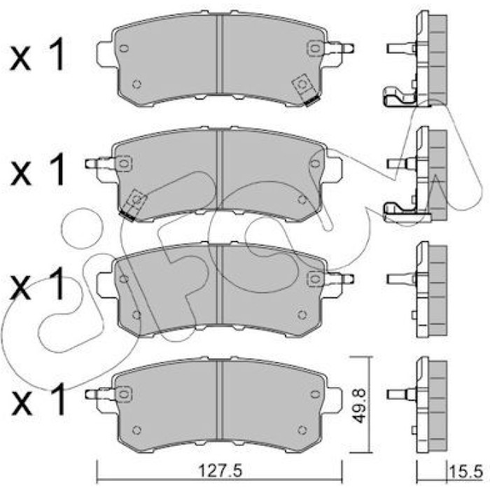CIFAM Bremsbelagsatz, Scheibenbremse 822-1155-0 CIFAM Bremsbelagsatz, Scheibenbremse 822-1155-0