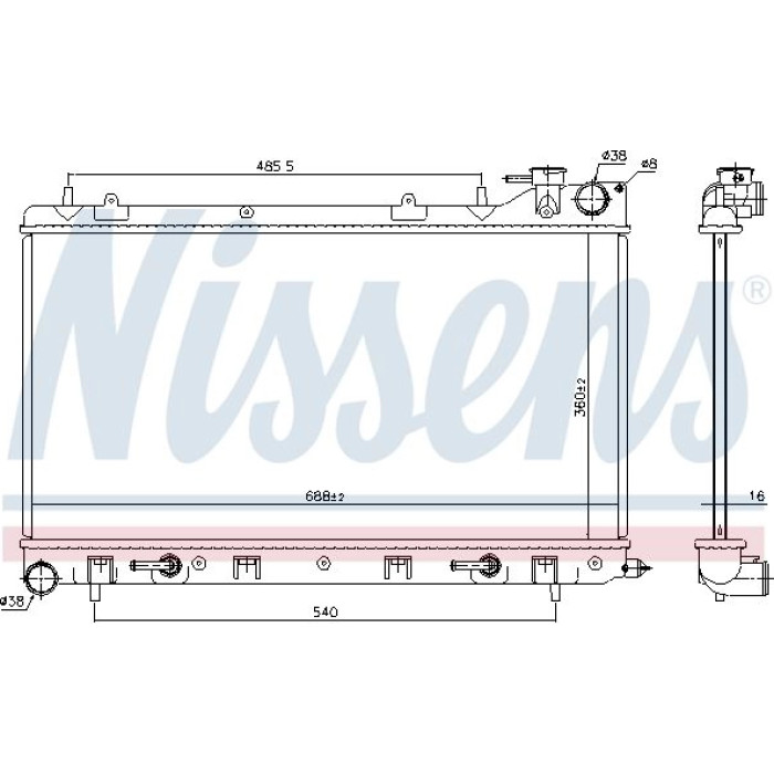 Nissens Wasserkühler PKW 67747 Nissens Wasserkühler PKW 67747
