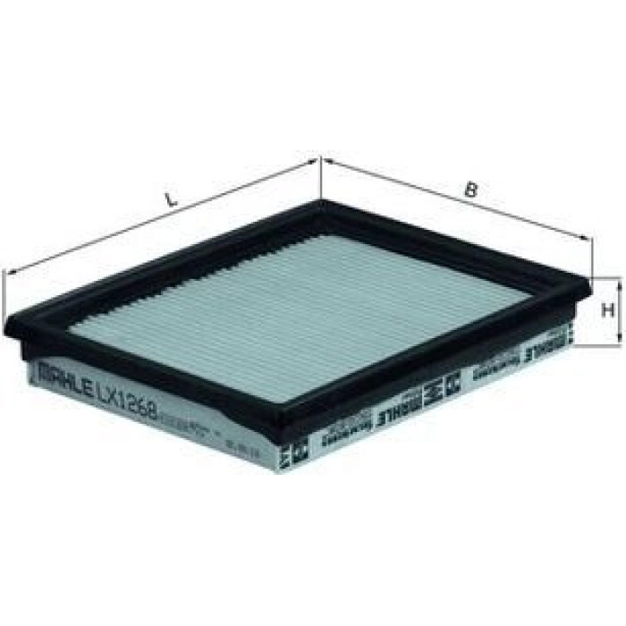 LX 1268 MAHLE Luftfilter LX 1268, Filtereinsatz, 218 x 168 x 34 mm – u. a. für Ford Fiesta V (JH_, JD_), Fusion (JU_), V Van – OE Nummer 1140778 - l LX 1268 MAHLE Luftfilter LX 1268, Filtereinsatz, 218 x 168 x 34 mm – u. a. für Ford Fiesta V (JH_, JD_), Fusion (JU_), V Van – OE Nummer 1140778 - l