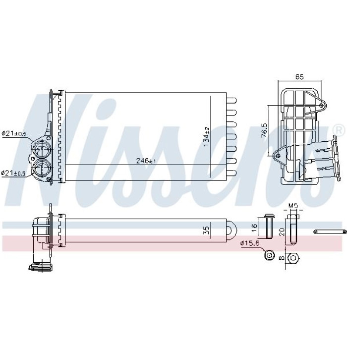Nissens Heizungskühler PKW 707268 Nissens Heizungskühler PKW 707268